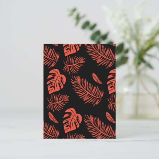 Tropische bladeren 21 briefkaart (Staand voorkant)