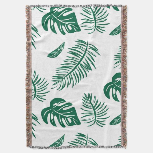 Tropische bladeren 22 deken (Voorkant Verticaal)