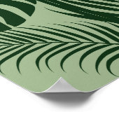 Tropische bladeren 2 lichtgroene moderne kunst afd poster (Hoek)