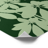 Tropische bladeren 3 donkergroene moderne kunst af poster (Hoek)