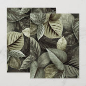 Tropische bladeren 5 briefkaart (Voorkant / Achterkant)