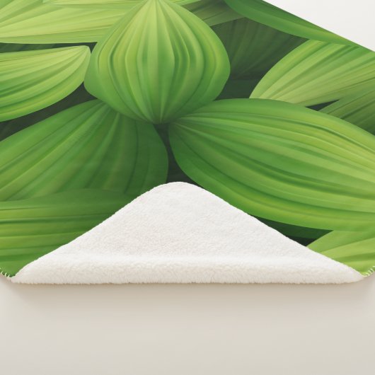 Tropische bladeren 9 sherpa deken (3/4)