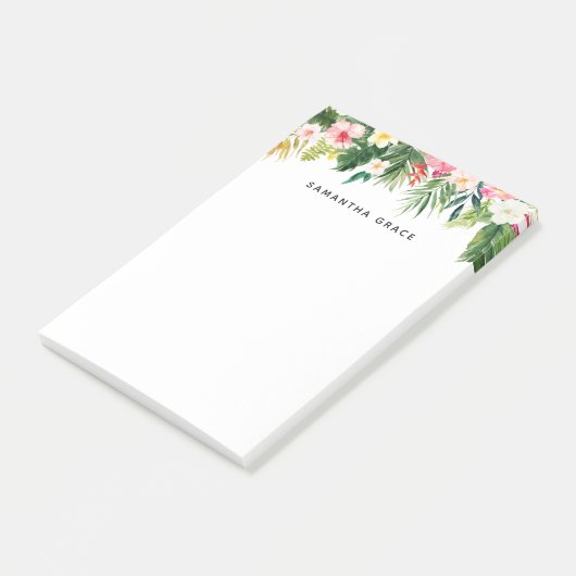 Tropische bladeren Aangepaste opmerkingen na IT Post-it® Notes (Schuin)