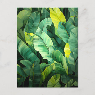 Tropische Bladeren Abstract Botanisch Jungle Natuu Feestdagenkaart