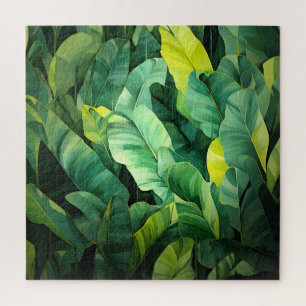 Tropische Bladeren Abstract Botanisch Jungle Natuu Legpuzzel