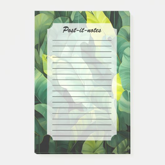 Tropische Bladeren Abstract Botanisch Jungle Natuu Post-it® Notes (Voorkant)