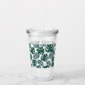 Tropische bladeren acryl drinkbeker (Achterkant)