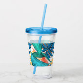 Tropische bladeren Acryltumbler Acryl Drinkbeker (Achterkant)