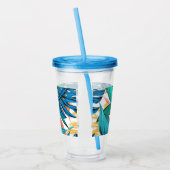 Tropische bladeren Acryltumbler Acryl Drinkbeker (Links)