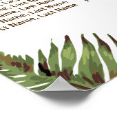 Tropische bladeren anananas 20-tafels poster (Hoek)