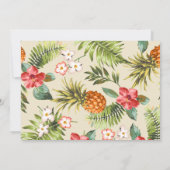 Tropische bladeren Anananassel Wedding sparen de D Save The Date (Achterkant)