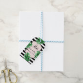 Tropische Bladeren & Ananas Bruiloft Elegant Cadea Cadeaulabel (Met Touw)