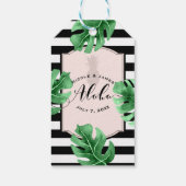 Tropische bladeren & ananas bruiloft MAHALO ALOHA Cadeaulabel (Achterkant)