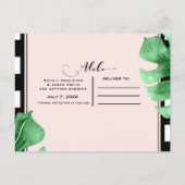 Tropische bladeren & ananas Foto opslaan van de da Aankondigingskaart (Achterkant)