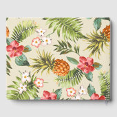 Tropische bladeren ananas hand belettering bruilof gastenboek (Achterkant)