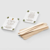 Tropische bladeren Ananas Luau bruiloft programma Handwaaier (Niet-gemonteerd)