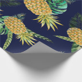 Tropische bladeren, ananassepatroon van de waterve cadeaupapier (Hoek)