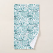 Tropische bladeren Aqua Bad Handdoek (Handdoek)