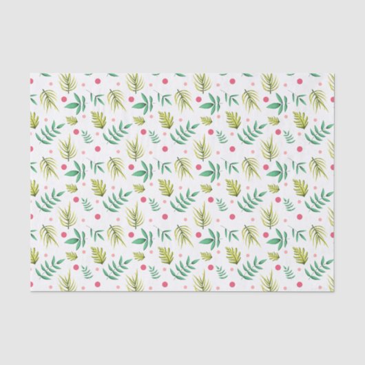 Tropische Bladeren Baby Shower Tissuepapier (Voorkant)
