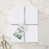 Tropische bladeren Bachelorette Survival Kit Label Cadeaulabel (Met Touw)