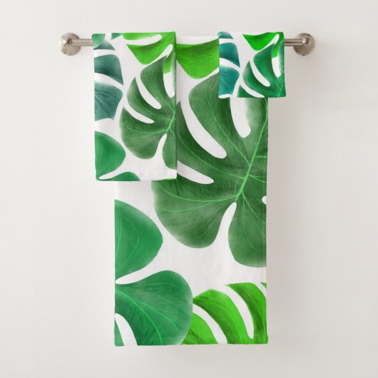 Tropische bladeren bad handdoek (Insitu)