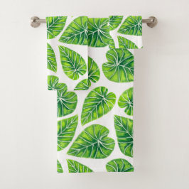 Tropische bladeren bad handdoek