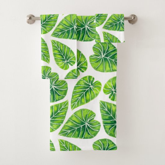Tropische bladeren bad handdoek (Insitu)