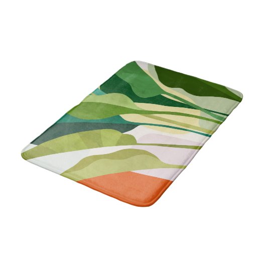 Tropische bladeren badmat (Gekanteld)