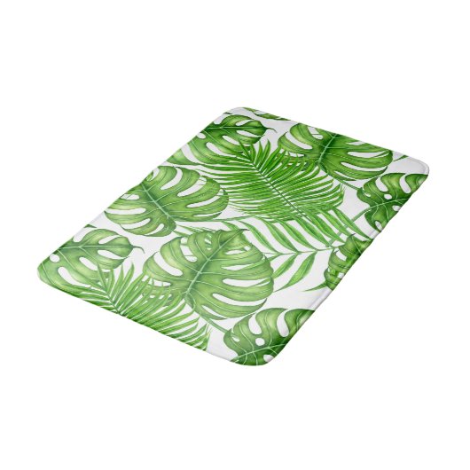 Tropische bladeren badmat (Gekanteld)