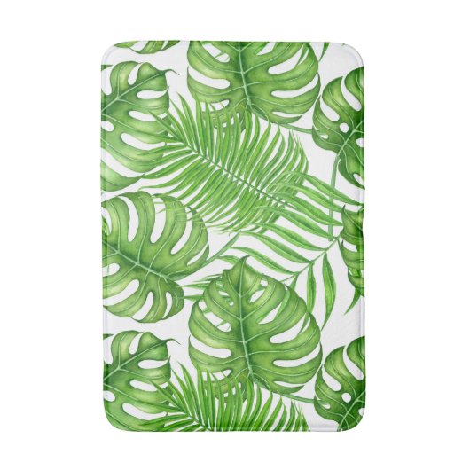 Tropische bladeren badmat (Voorkant Verticaal)