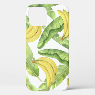 Tropische bladeren, bananen, waterverf. Case-Mate iPhone case