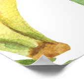Tropische bladeren, bananen, waterverf. poster (Hoek)