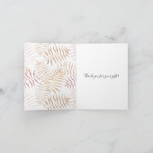 Tropische bladeren bedankkaart (Binnen)
