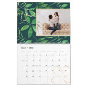 Tropische bladeren bewerkbare jaarfoto kalender (Mar 2026)