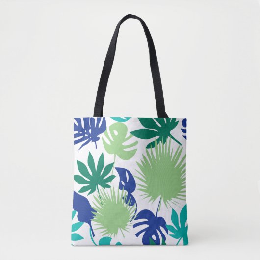 Tropische bladeren, bladeren tote bag (Voorkant)
