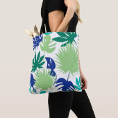 Tropische bladeren, bladeren tote bag (Dichtbij)
