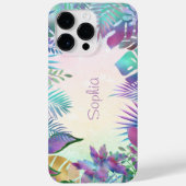 Tropische bladeren, Blauwgroen & Groene Ombre, Lav Case-Mate iPhone Case (Achterkant)