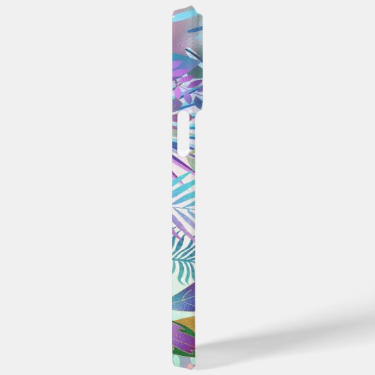 Tropische bladeren, Blauwgroen & Groene Ombre, Lav Case-Mate iPhone Case (Achterkant / Rechts)