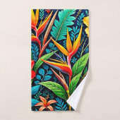 Tropische Bladeren Bloei Kunst Bad Handdoek (Handdoek)