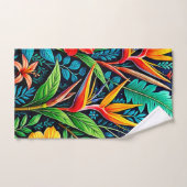 Tropische Bladeren Bloei Kunst Bad Handdoek (Handdoek)