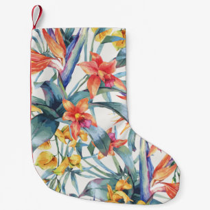 Tropische bladeren Bloemen Botanisch Kleine Kerstsok