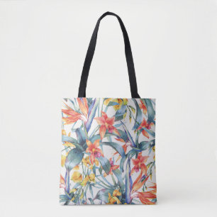Tropische bladeren Bloemen  Botanisch Tote Bag
