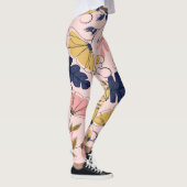 Tropische bladeren Bloemen  Print Leggings (Rechts)
