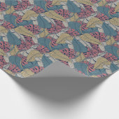 Tropische bladeren, bloemennaadloze achtergrond. cadeaupapier (Hoek)