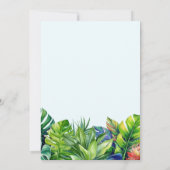 Tropische bladeren bloemenstrand bruiloft save the date (Achterkant)