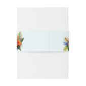 Tropische bladeren bloemenstrand bruiloft uitnodigingen wikkel (Achterkant Voorbeeld)