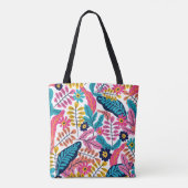 Tropische Bladeren Bloemetas Tote Bag (Achterkant)