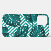 Tropische bladeren: bloemig naadloos patroon. Case-Mate iPhone case (Achterkant (horizontaal))