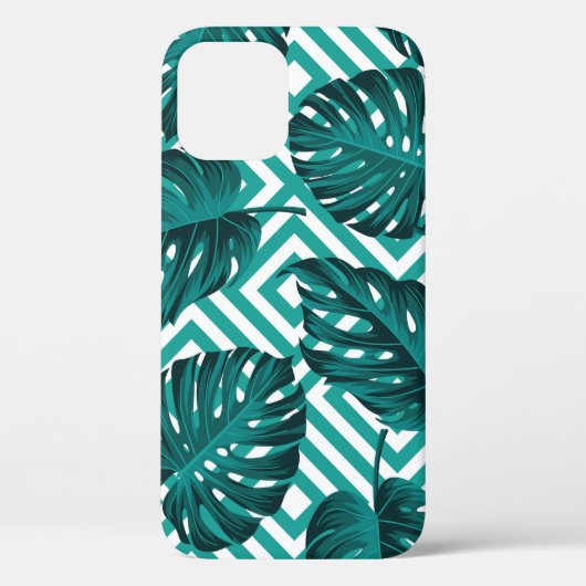 Tropische bladeren: bloemig naadloos patroon. Case-Mate iPhone case (Achterkant)