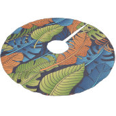 Tropische bladeren, bloemig naadloos patroon. kerstboom rok (Gekanteld)